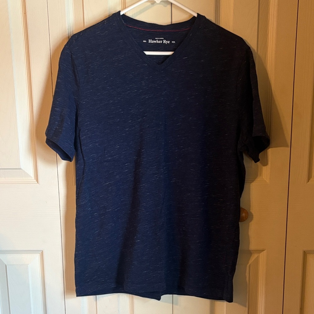 Hawker Rye Men's Navy V-Neck Tee